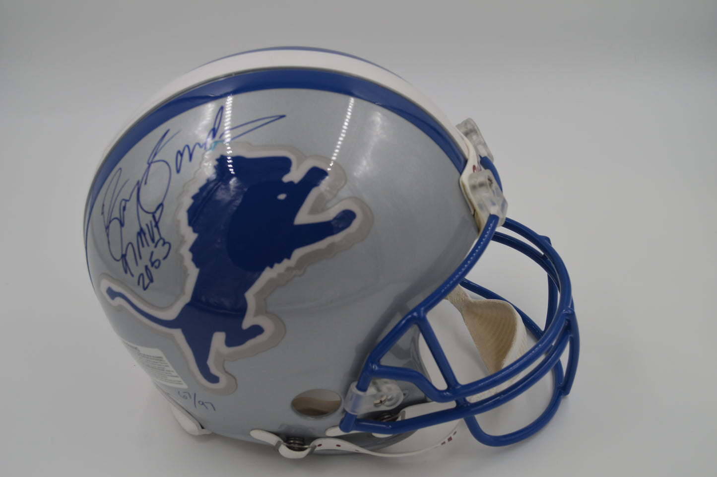 Barry Sanders Full Size Helmet - Autographed