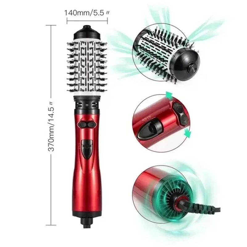 3 in 1 Rotating Hair Dryer Electric Comb Hair Straightener Brush Dryer Brush Hot Air Comb Negative Ion Hair Styler Comb