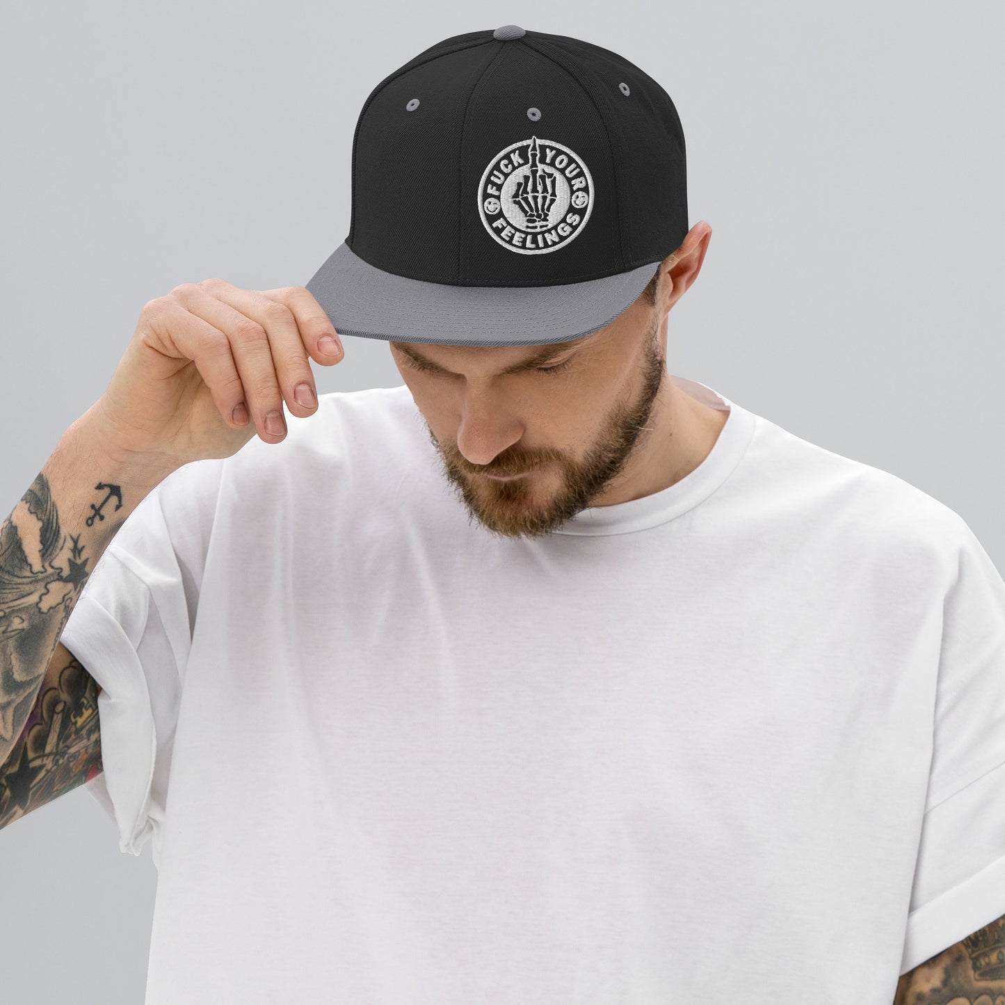 Fuck Your Feelings Embroidered Snapback Hat