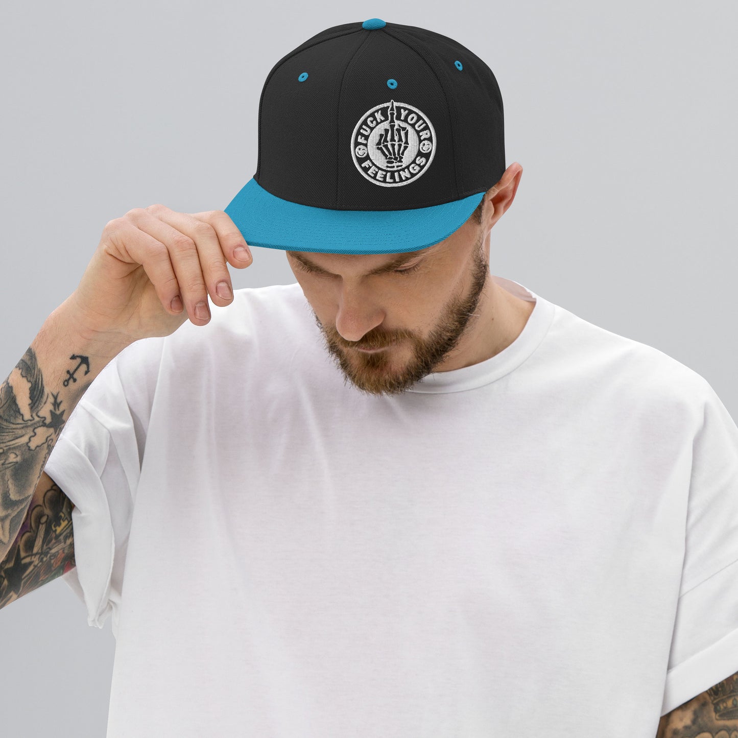 Fuck Your Feelings Embroidered Snapback Hat