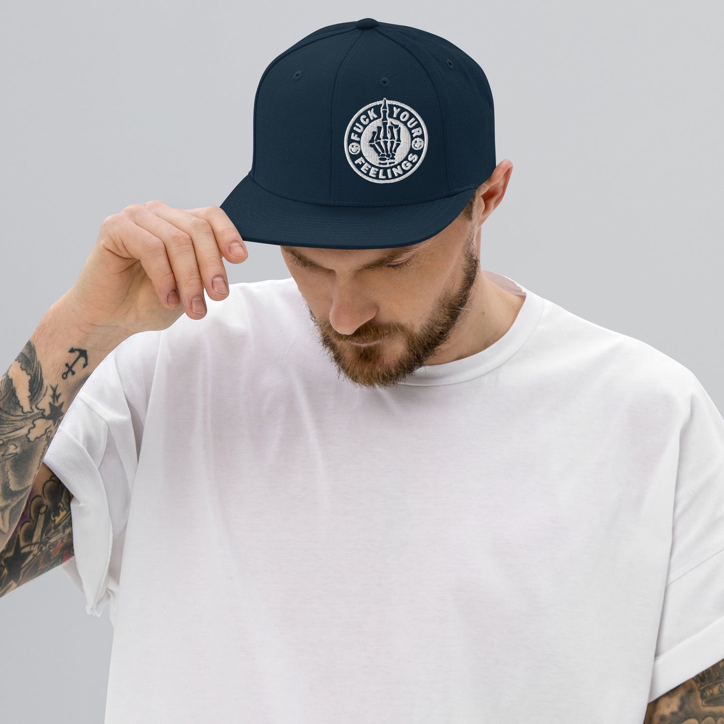 Fuck Your Feelings Embroidered Snapback Hat