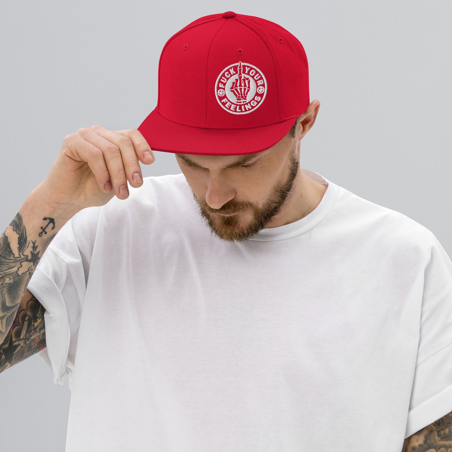 Fuck Your Feelings Embroidered Snapback Hat